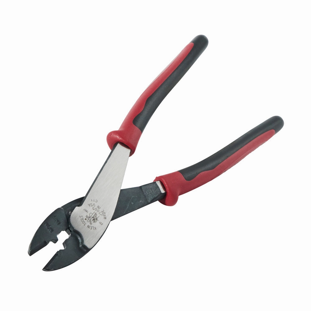 Klein Tools J1005 Crimping and Cutting Tool, Tapered Nose for 10 to 22 AWG Solderless Terminals and Connectors