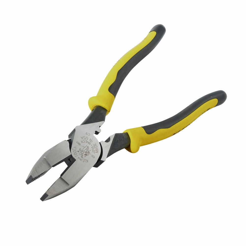 Klein Tools J213-9NECR Journeyman Pliers Connector Crimp Side Cut 9-Inch