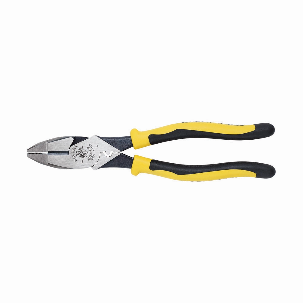 Klein Tools J213-9NECR Journeyman Pliers Connector Crimp Side Cut 9-Inch