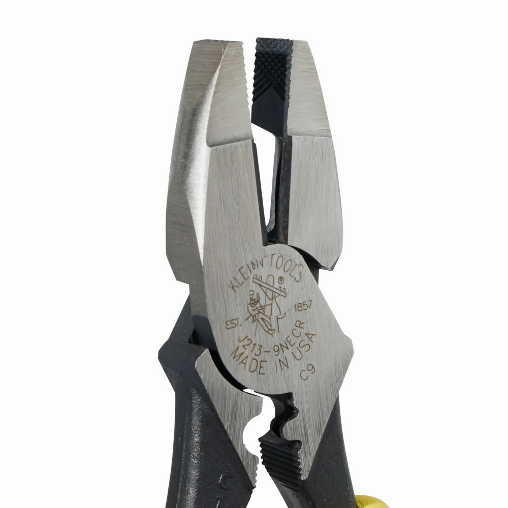 Klein Tools J213-9NECR Journeyman Pliers Connector Crimp Side Cut 9-Inch
