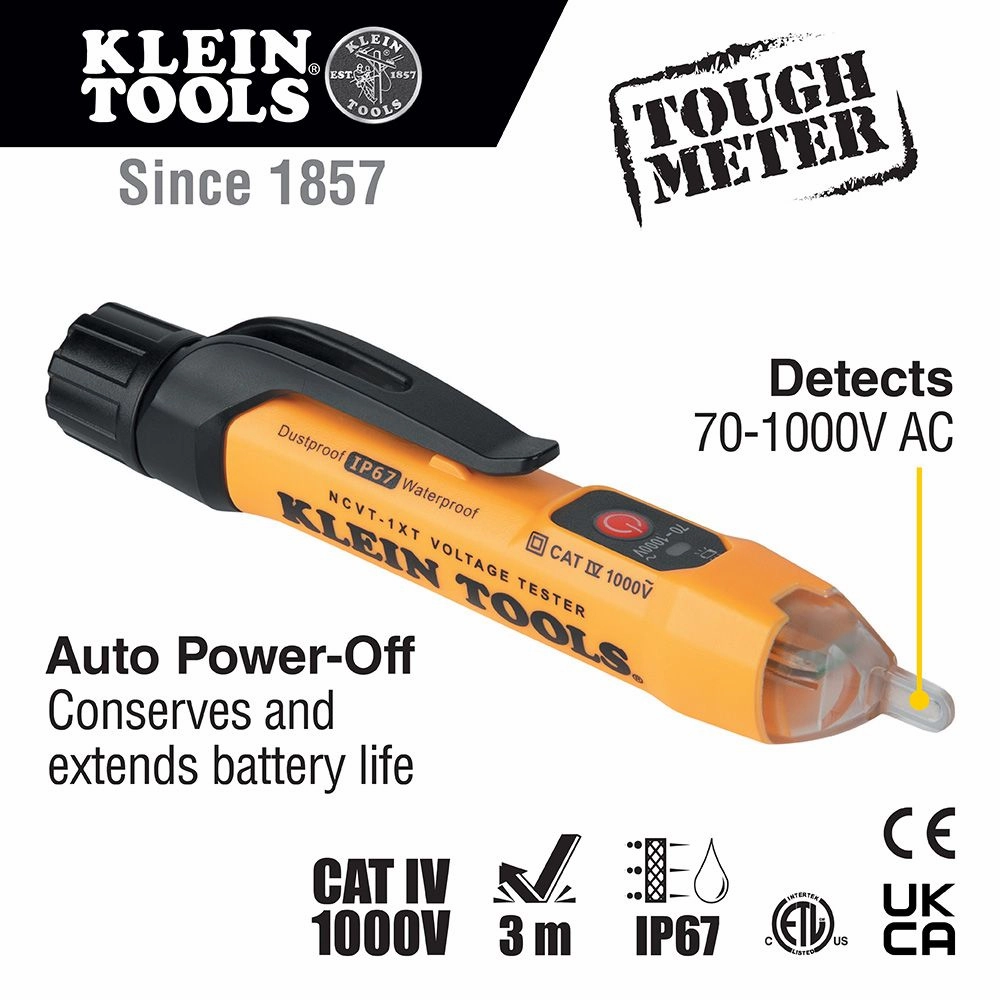 Klein Tools NCVT1XTKIT Non-Contact Voltage and GFCI Receptacle Premium Test Kit