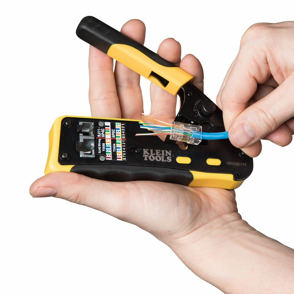Klein Tools VDV226-110 Ratcheting Pass-Thru Modular Crimper