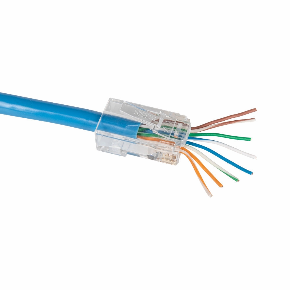 Klein Tools VDV826-729 Pass-Thru Modular Data Plugs CAT6, 10-Pack