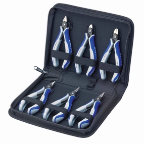 Knipex 00 20 16 P 6 Pc Precision Electronics Pliers Set in Zipper Pouch