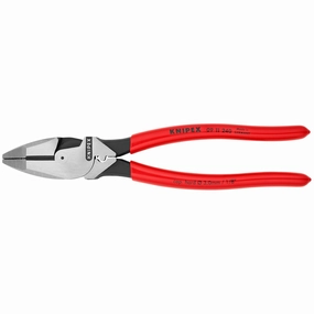 Knipex 09 11 240 9 1/2" High Leverage Lineman's Pliers New England with Fish Tape Puller & Crimper