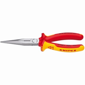 Knipex 26 18 200 US 8" Long Nose Pliers with Cutter-1000V Insulated