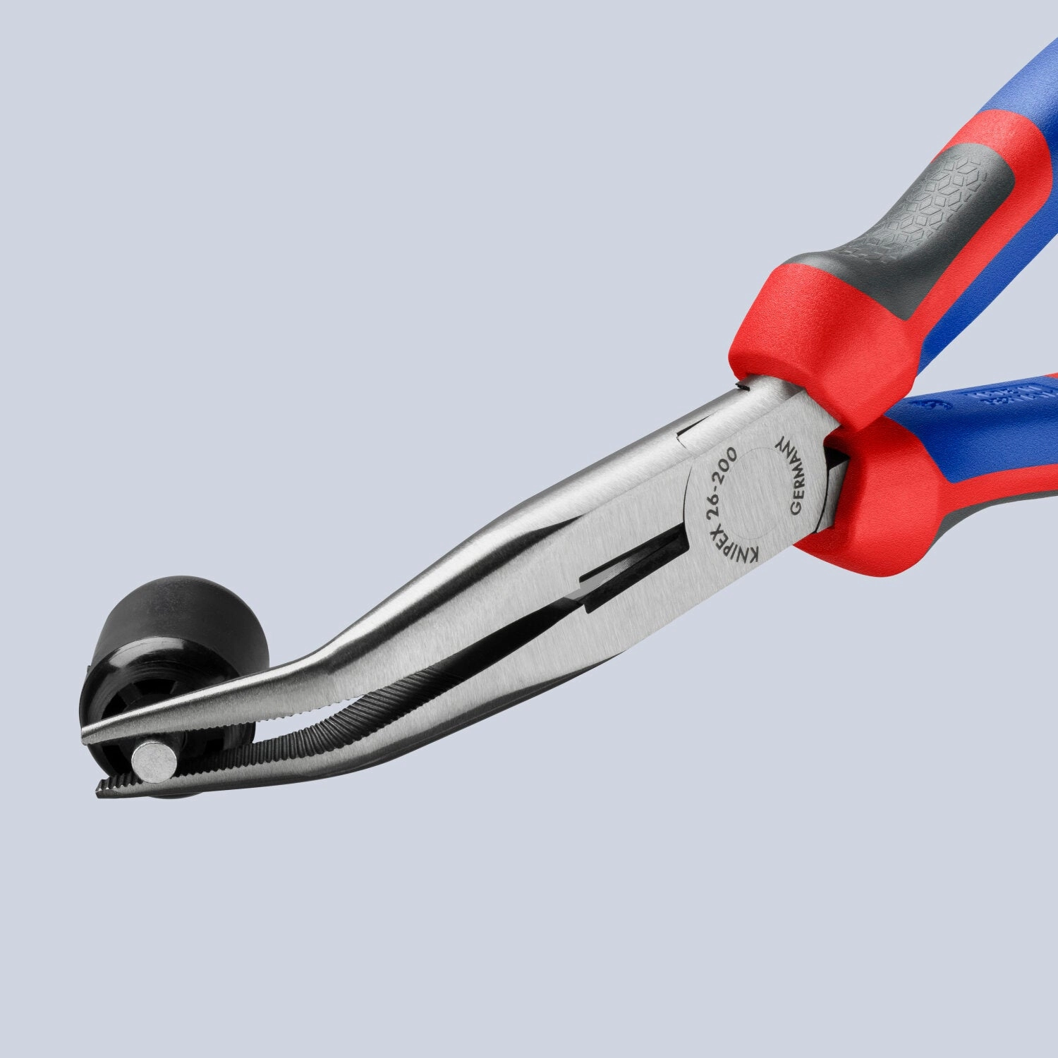 Knipex 26 22 200 KnipeXtend Long Nose 40 Angled Pliers with Cutter, 8"