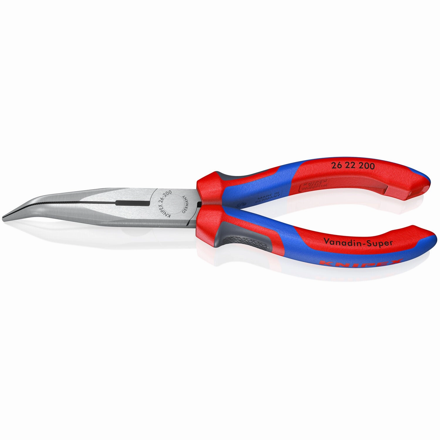 Knipex 26 22 200 KnipeXtend Long Nose 40 Angled Pliers with Cutter, 8"
