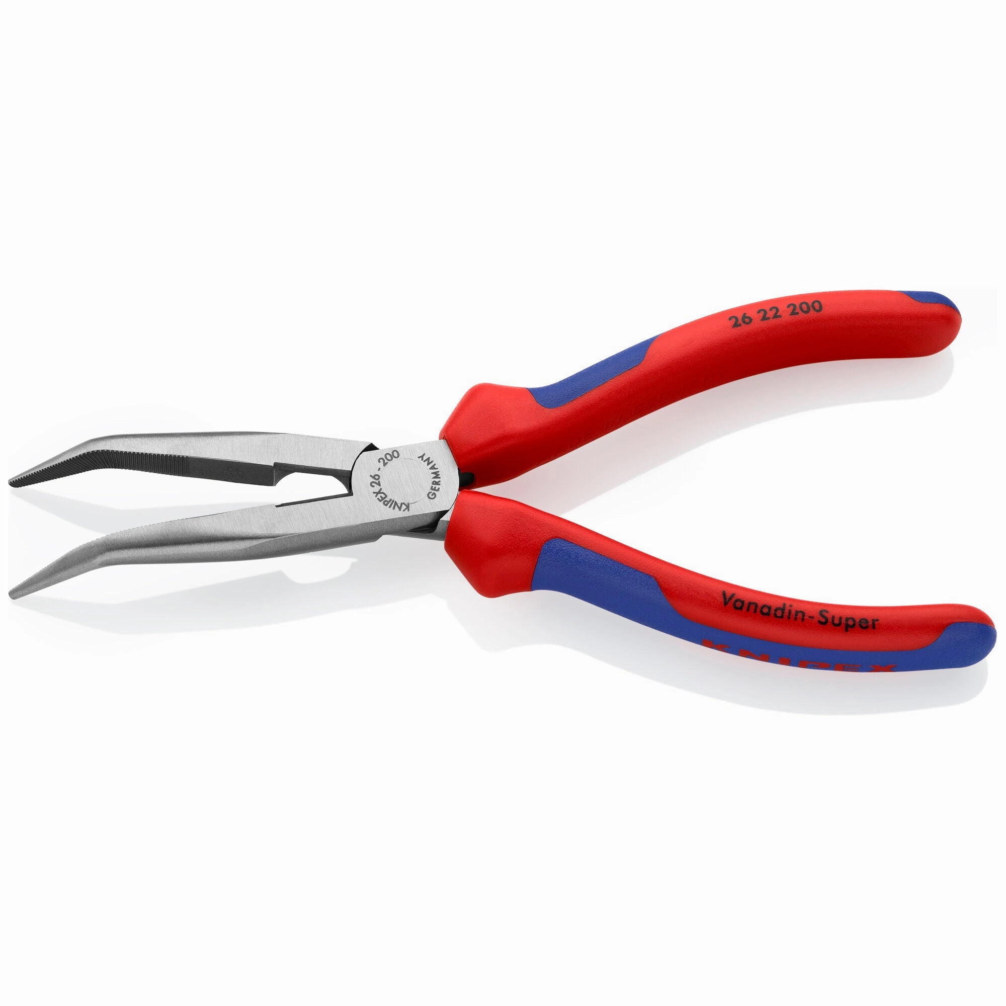 Knipex 26 22 200 SBA KnipeXtend Long Nose 40 Angled Pliers with Cutter, 8"