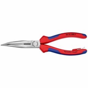 Knipex 26 22 200 T BKA 8" Long Nose 40 Angled Pliers with Cutter-Tethered Attachment