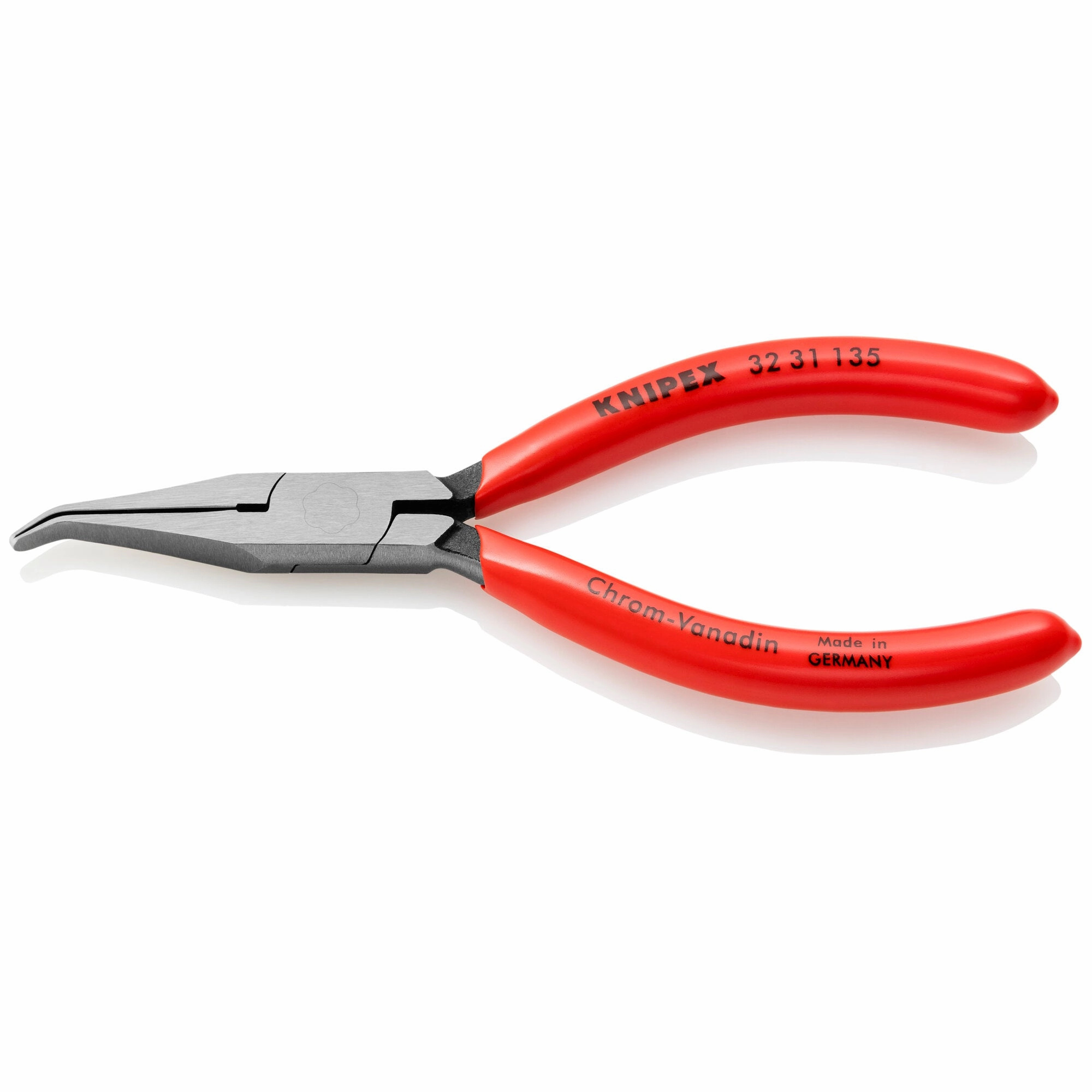 Knipex 32 31 135 5 1/4" Long Nose Relay Adjusting 40 Angled Pliers-Flat Tips