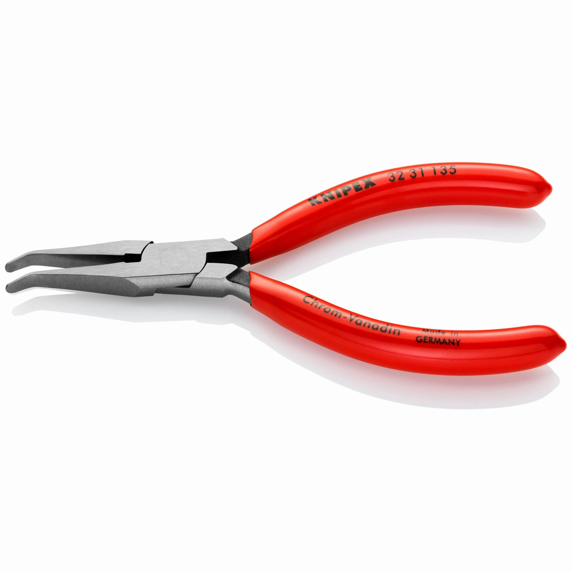 Knipex 32 31 135 5 1/4" Long Nose Relay Adjusting 40 Angled Pliers-Flat Tips