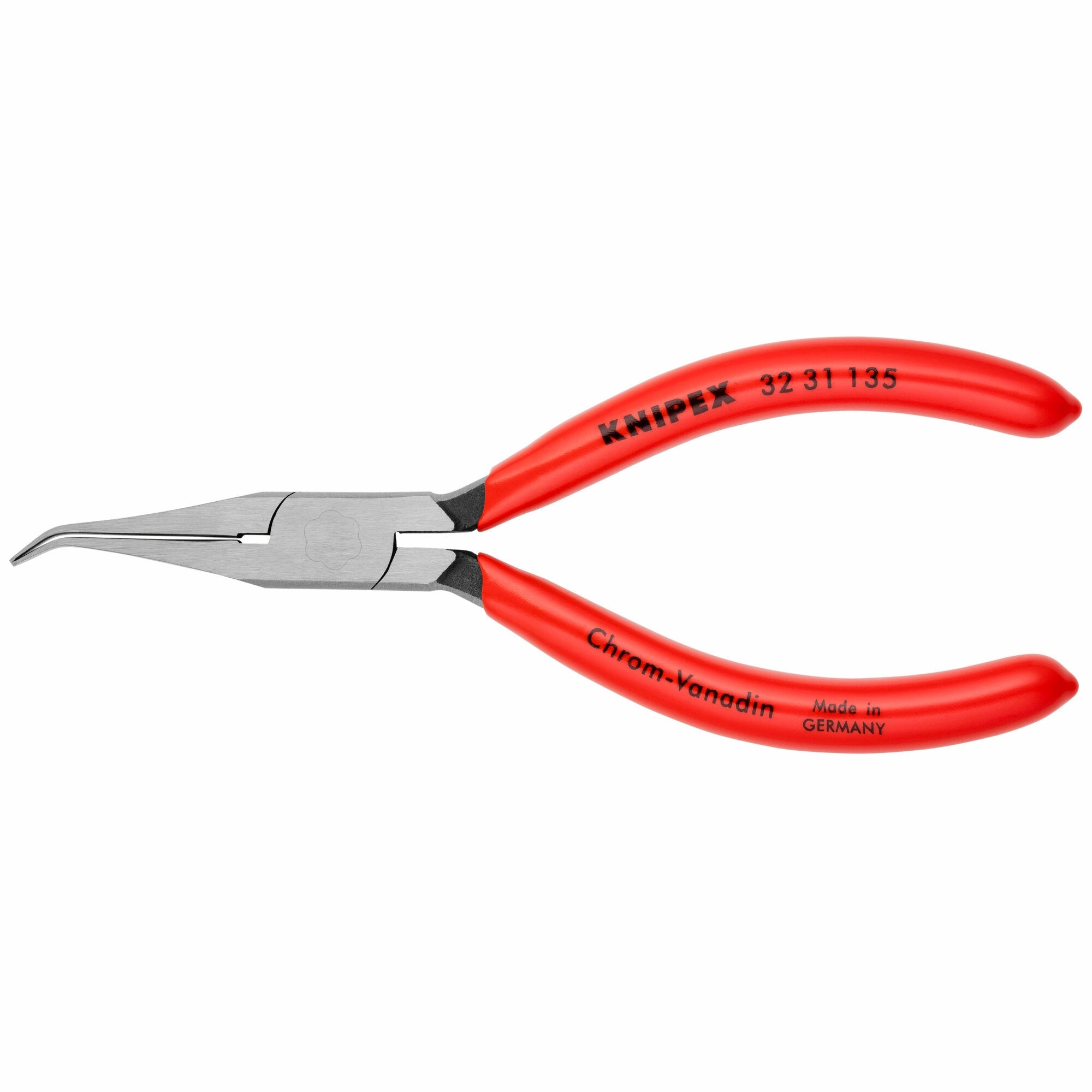 Knipex 32 31 135 5 1/4" Long Nose Relay Adjusting 40 Angled Pliers-Flat Tips
