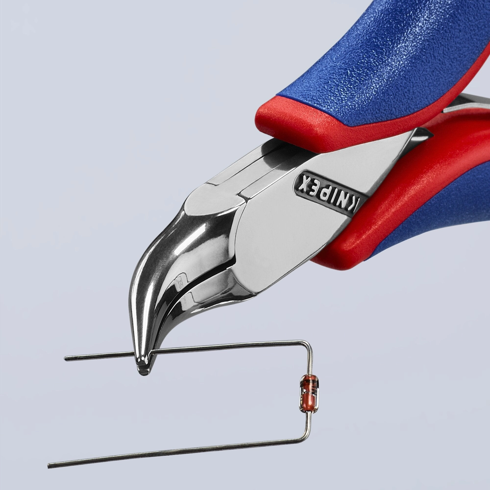 Knipex 35 42 115 4 1/2" Electronics 45 Angled Pliers-Half Round Tips