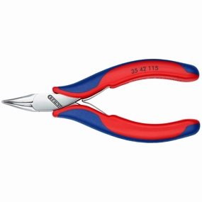 Knipex 35 42 115 4 1/2" Electronics 45 Angled Pliers-Half Round Tips