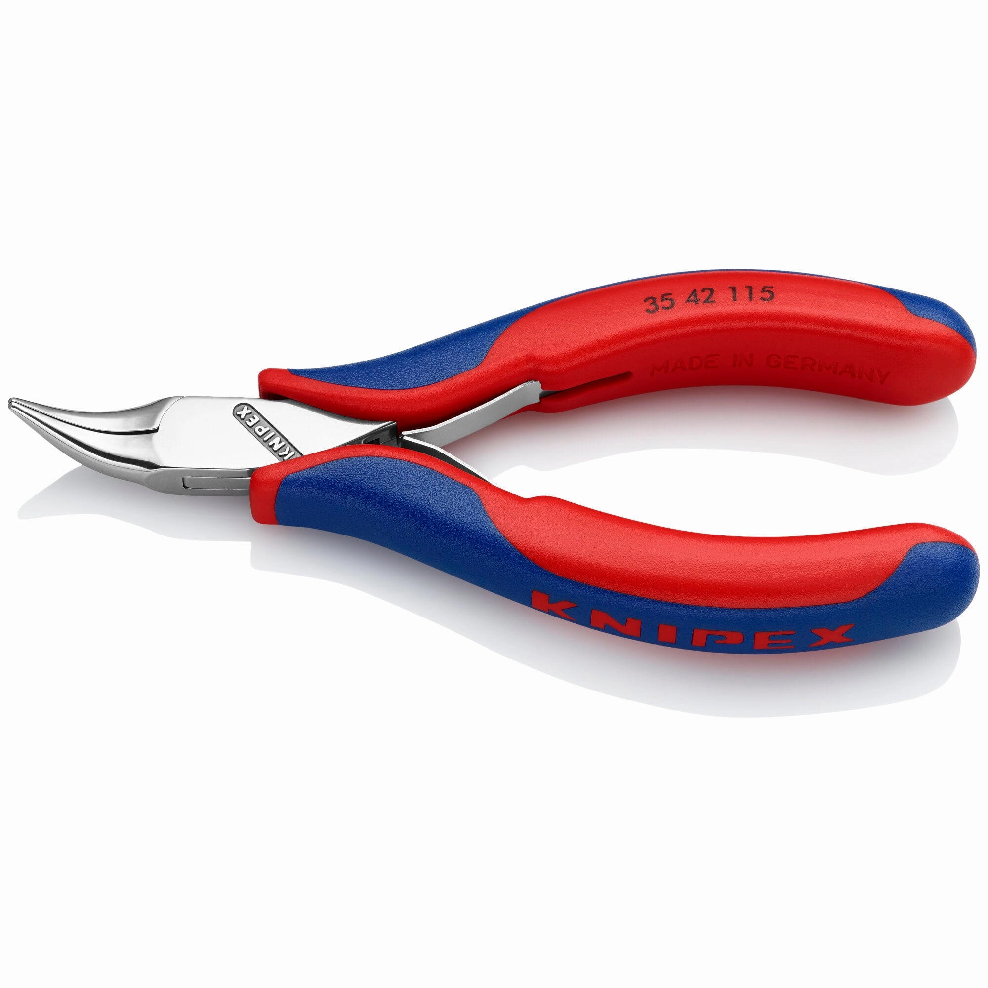 Knipex 35 42 115 4 1/2" Electronics 45 Angled Pliers-Half Round Tips