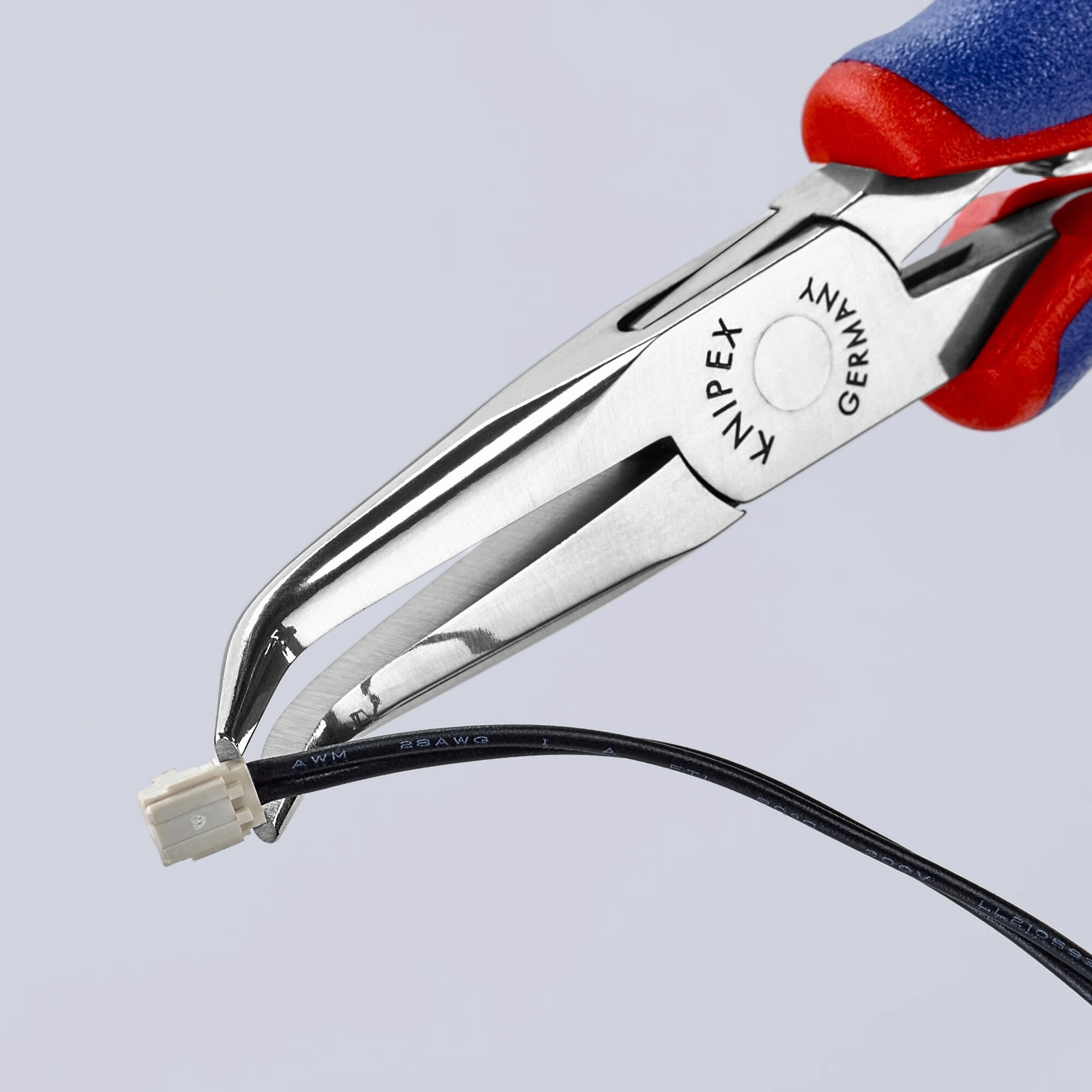Knipex 35 82 145 5 3/4" Electronics 45 Angled Pliers-Half Round Tips