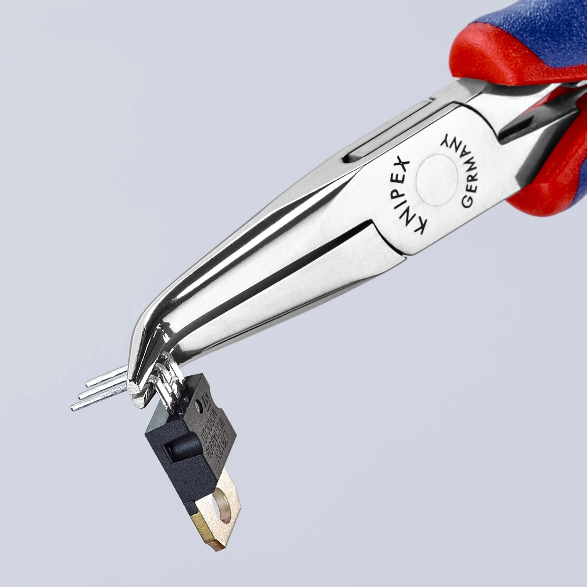 Knipex 35 82 145 5 3/4" Electronics 45 Angled Pliers-Half Round Tips