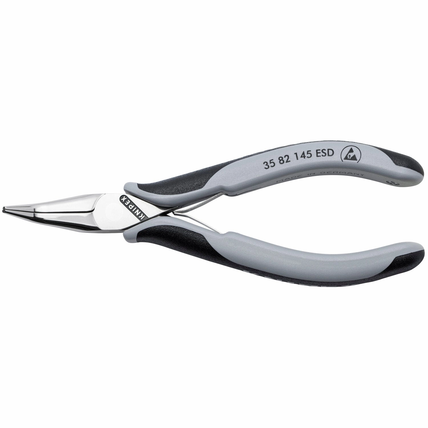 Knipex 35 82 145 ESD 5 3/4" Electronics 45 Angled Pliers-Half Round Tips, ESD Handles