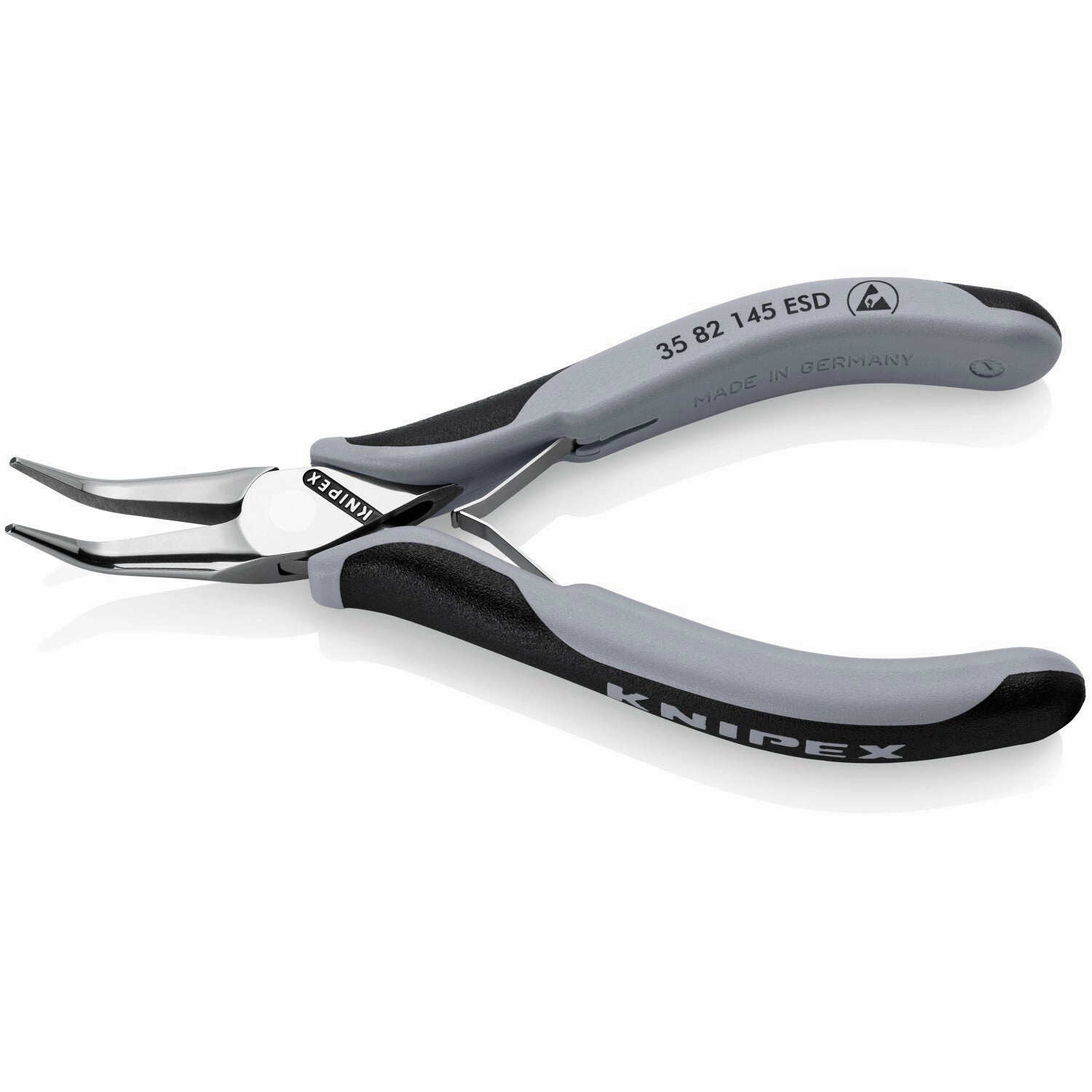 Knipex 35 82 145 ESD 5 3/4" Electronics 45 Angled Pliers-Half Round Tips, ESD Handles