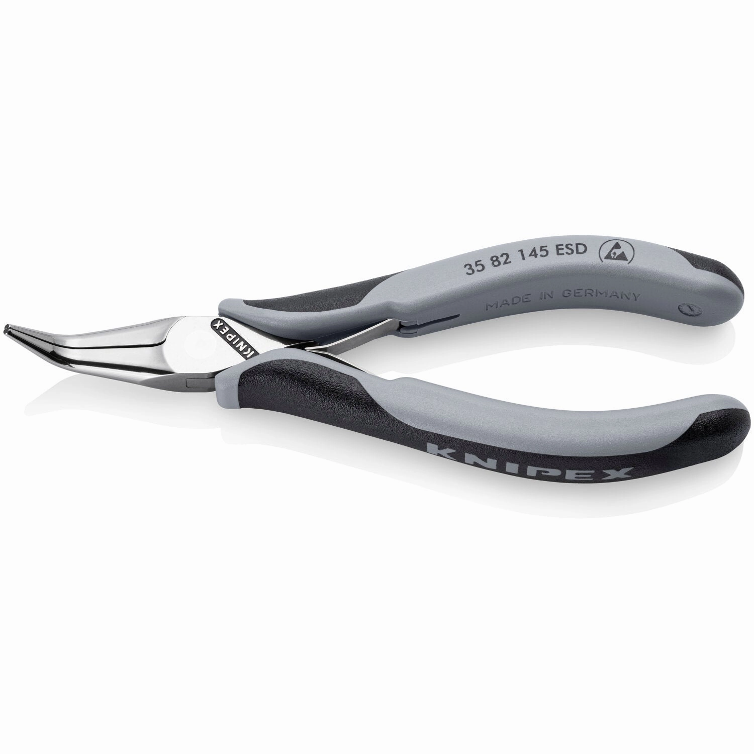 Knipex 35 82 145 ESD 5 3/4" Electronics 45 Angled Pliers-Half Round Tips, ESD Handles