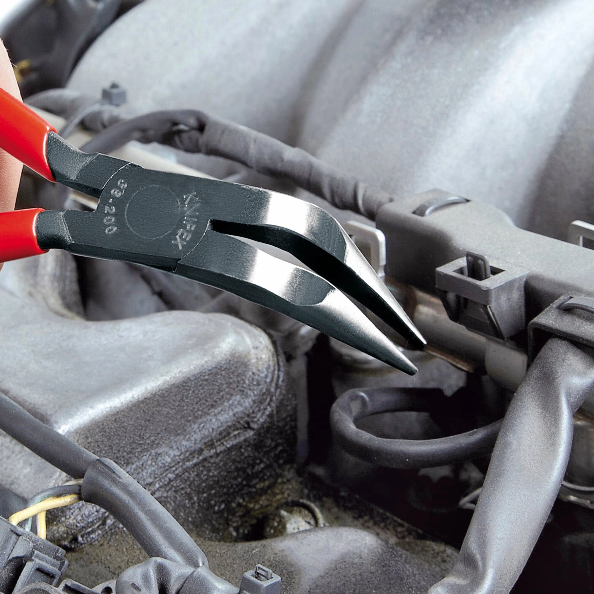 Knipex 38 71 200 8" Long Nose 70 Angled Pliers without Cutter