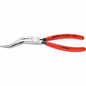 Knipex 38 81 200 A 8" Long Nose Pliers without Cutter-Double Angled