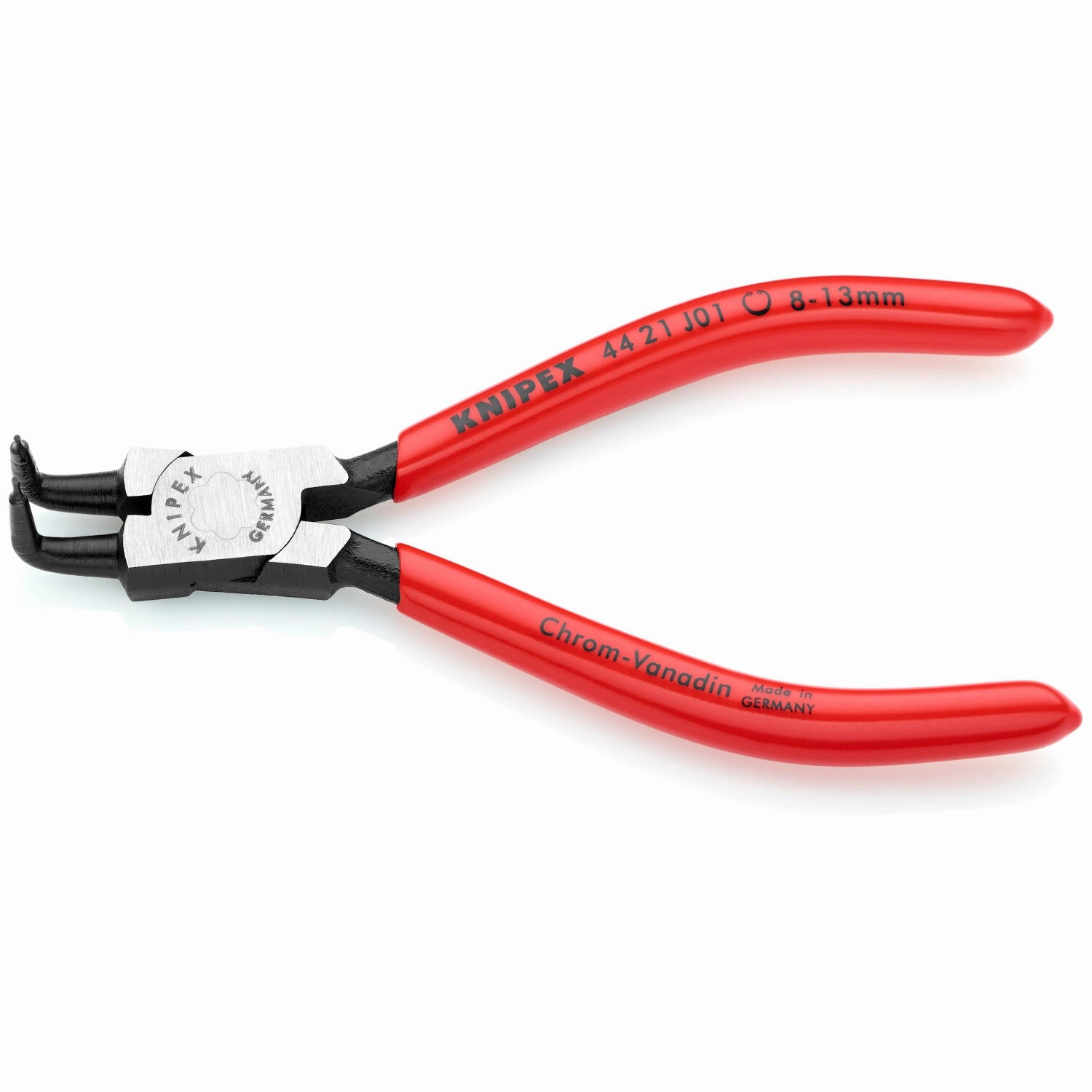 Knipex 44 21 J01 SBA 5 1/8" Internal 90 Angled Snap Ring Pliers-Forged Tips