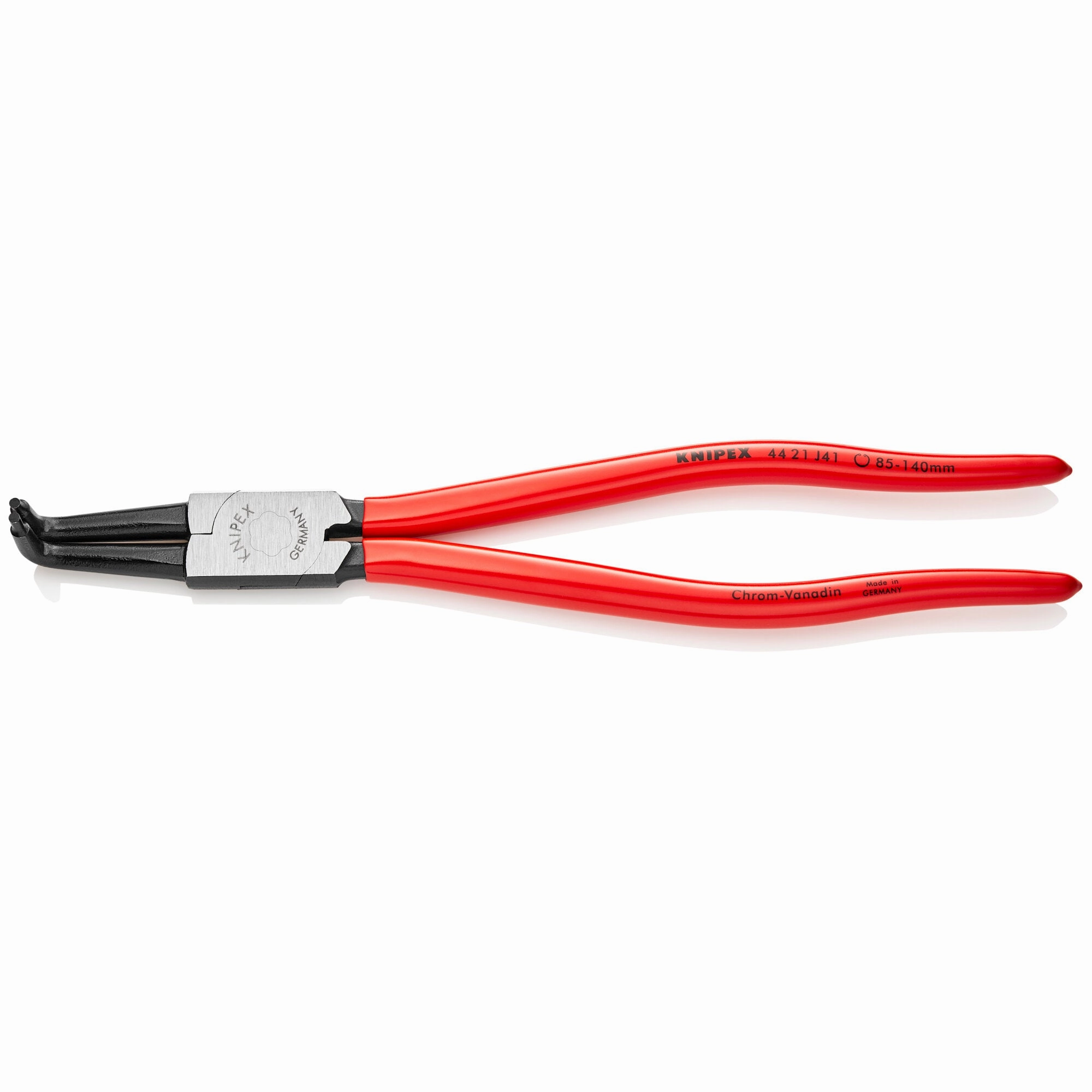 Knipex 44 21 J41 11 3/4" Internal 90 Angled Snap Ring Pliers-Forged Tips