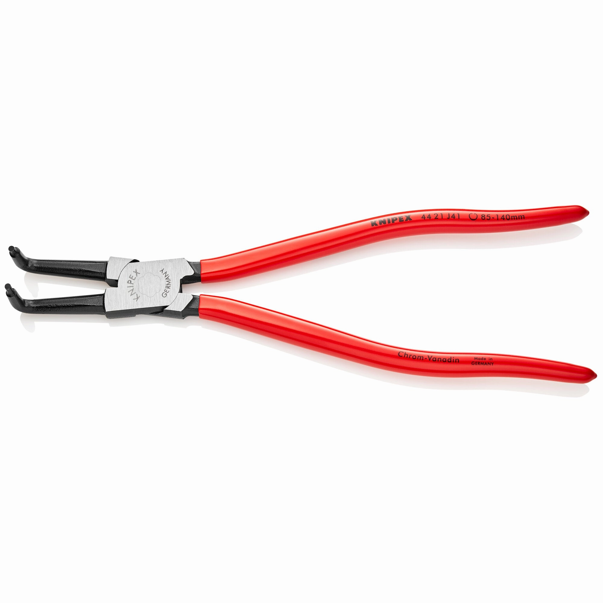 Knipex 44 21 J41 11 3/4" Internal 90 Angled Snap Ring Pliers-Forged Tips