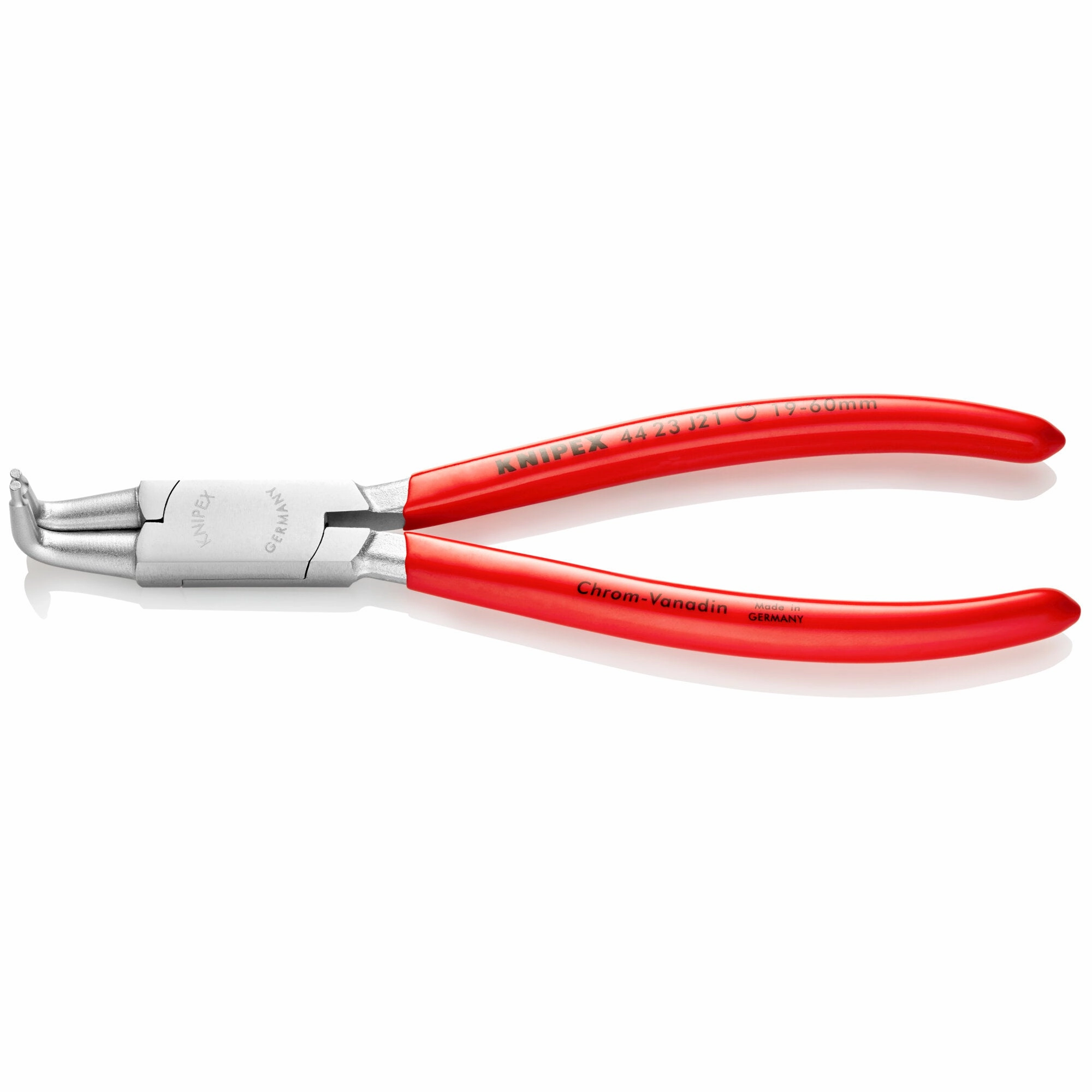 Knipex 44 23 J21 6 1/2" Internal 90 Angled Snap Ring Pliers-Forged Tips