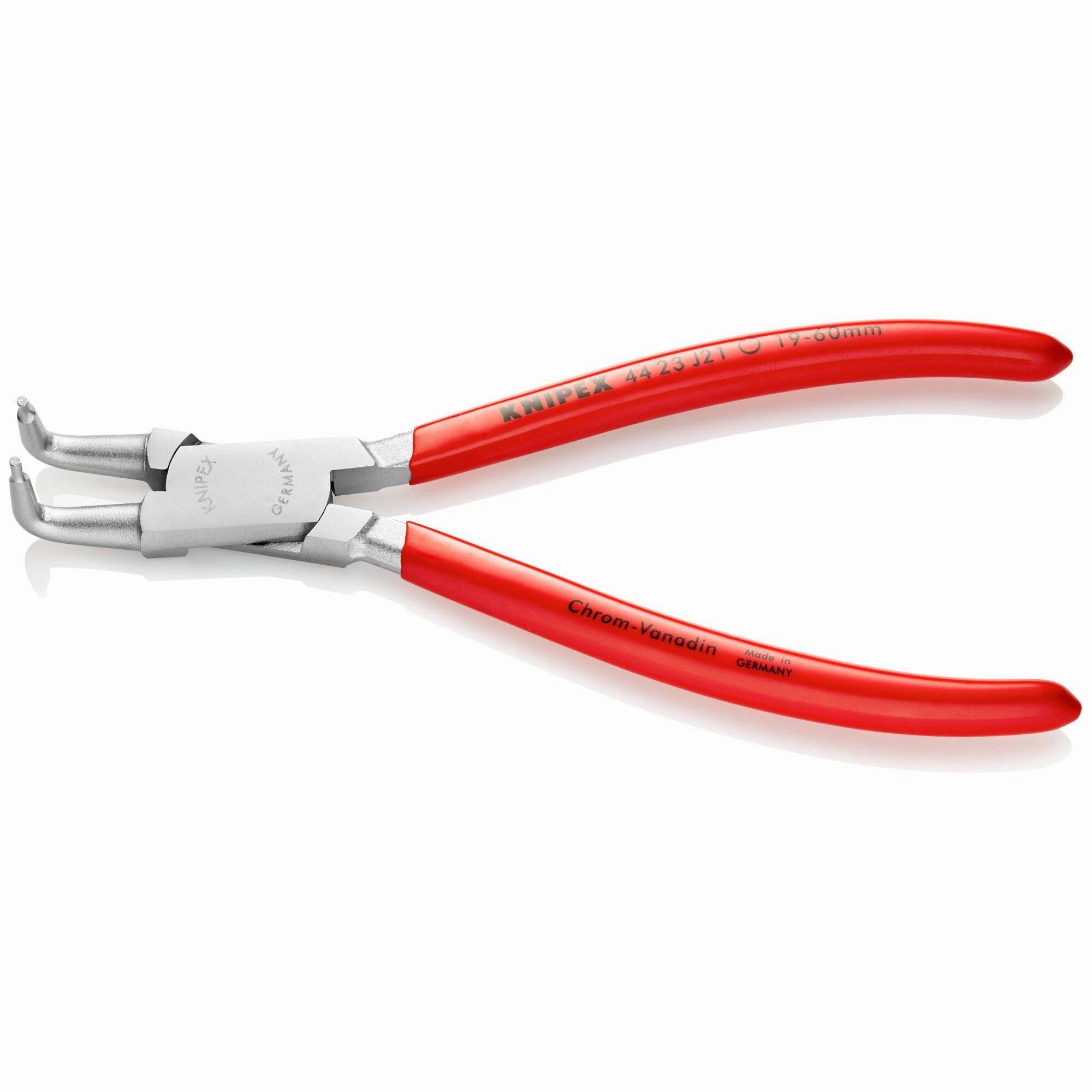 Knipex 44 23 J21 6 1/2" Internal 90 Angled Snap Ring Pliers-Forged Tips