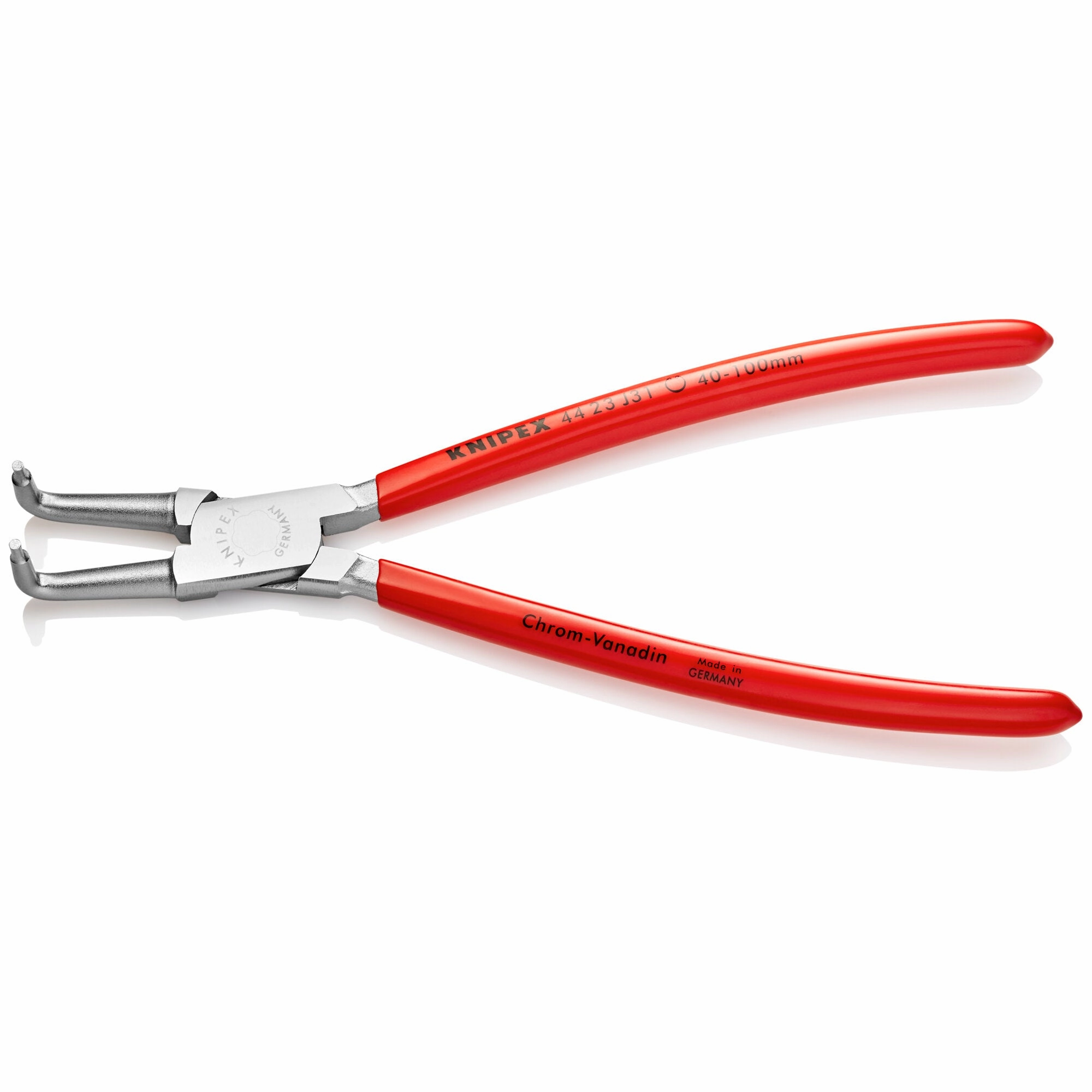 Knipex 44 23 J31 8 1/4" Internal 90 Angled Snap Ring Pliers-Forged Tips