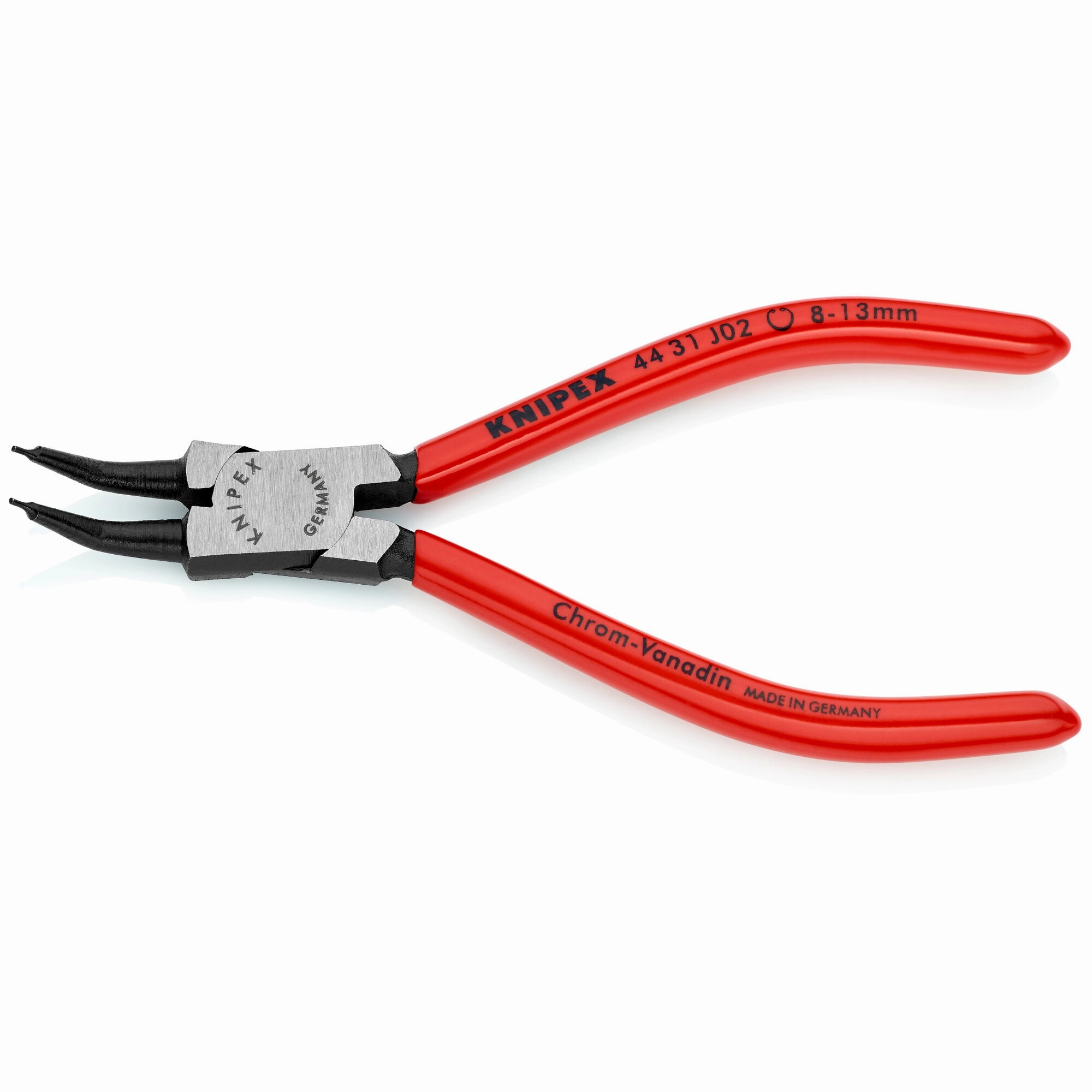 Knipex 44 31 J02 5 1/2" Internal 45 Angled Snap Ring Pliers-Forged Tips