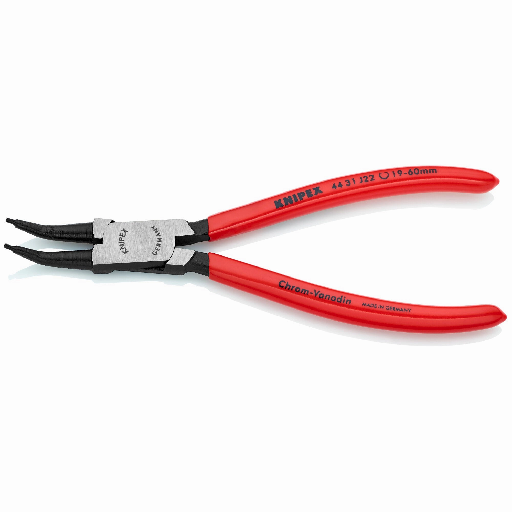 Knipex 44 31 J22 SBA 7" Internal 45 Angled Snap Ring Pliers-Forged Tips