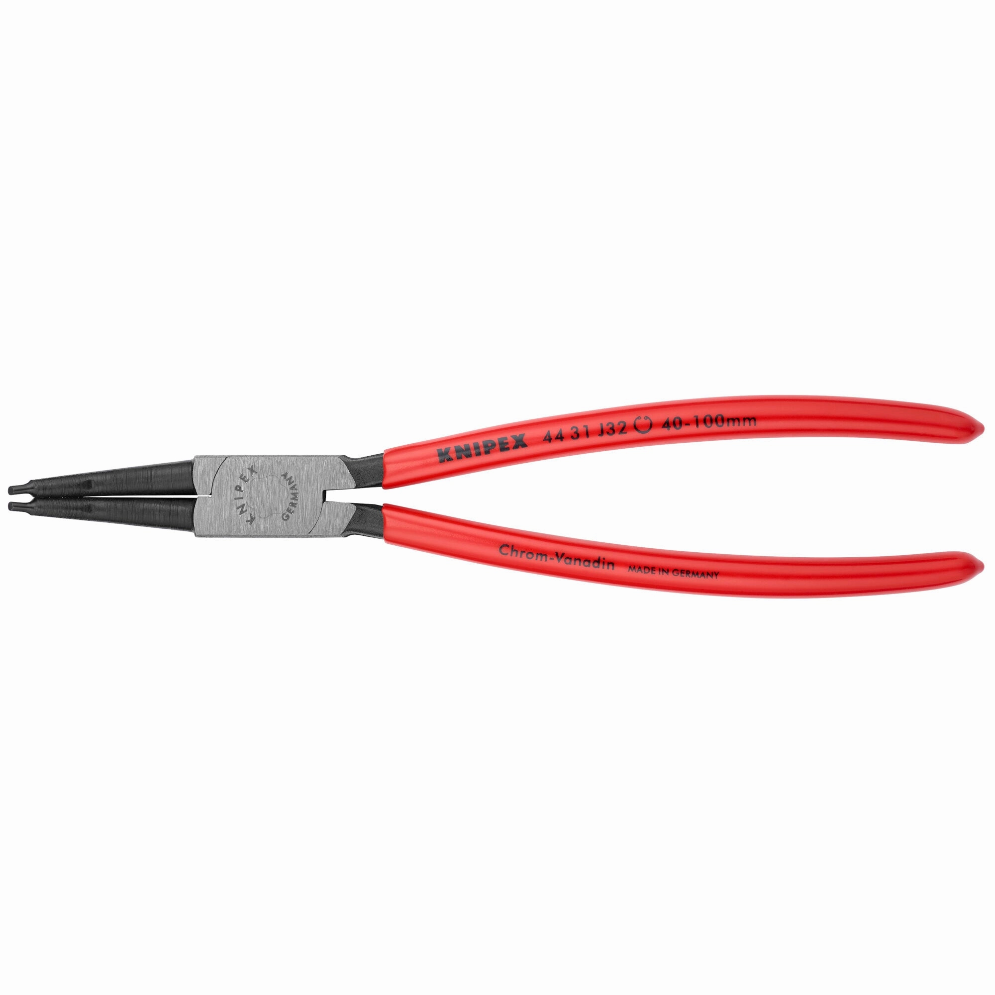 Knipex 44 31 J32 9" Internal 45 Angled Snap Ring Pliers-Forged Tips