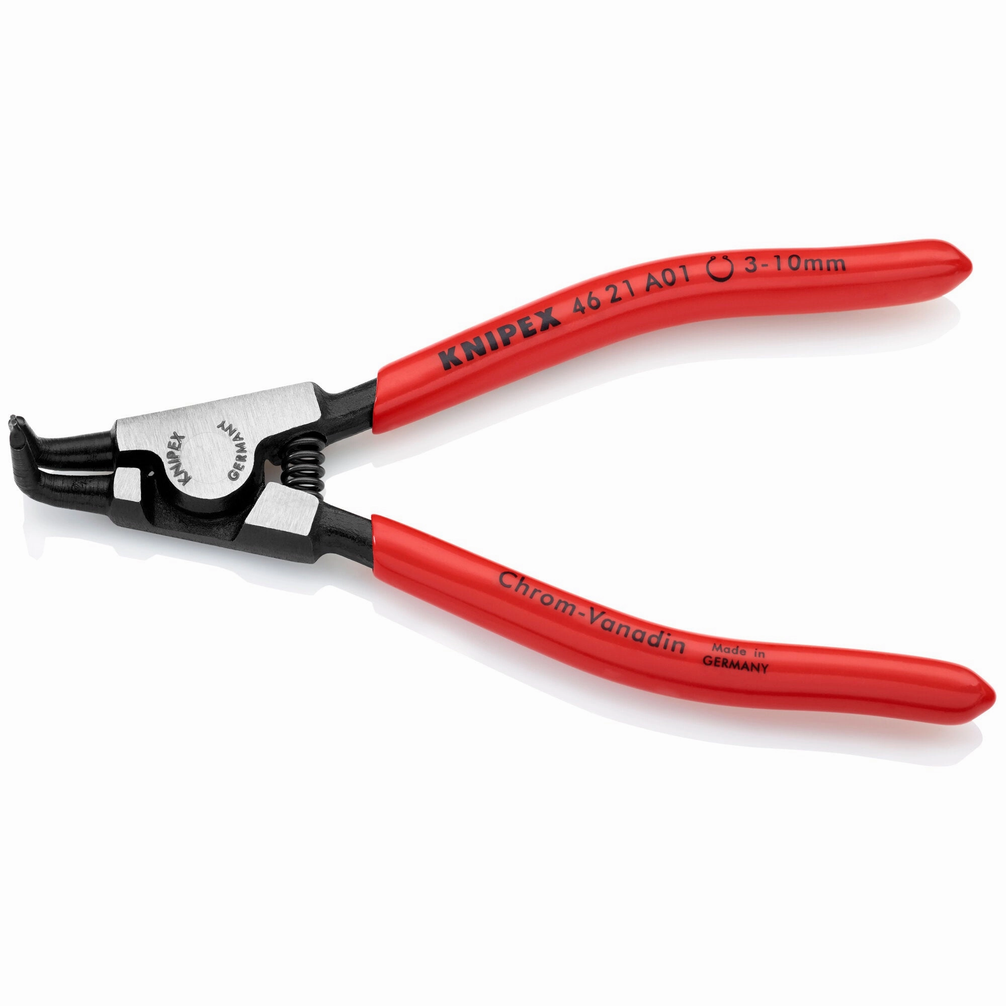 Knipex 46 21 A01 5" External 90 Angled Snap Ring Pliers-Forged Tips