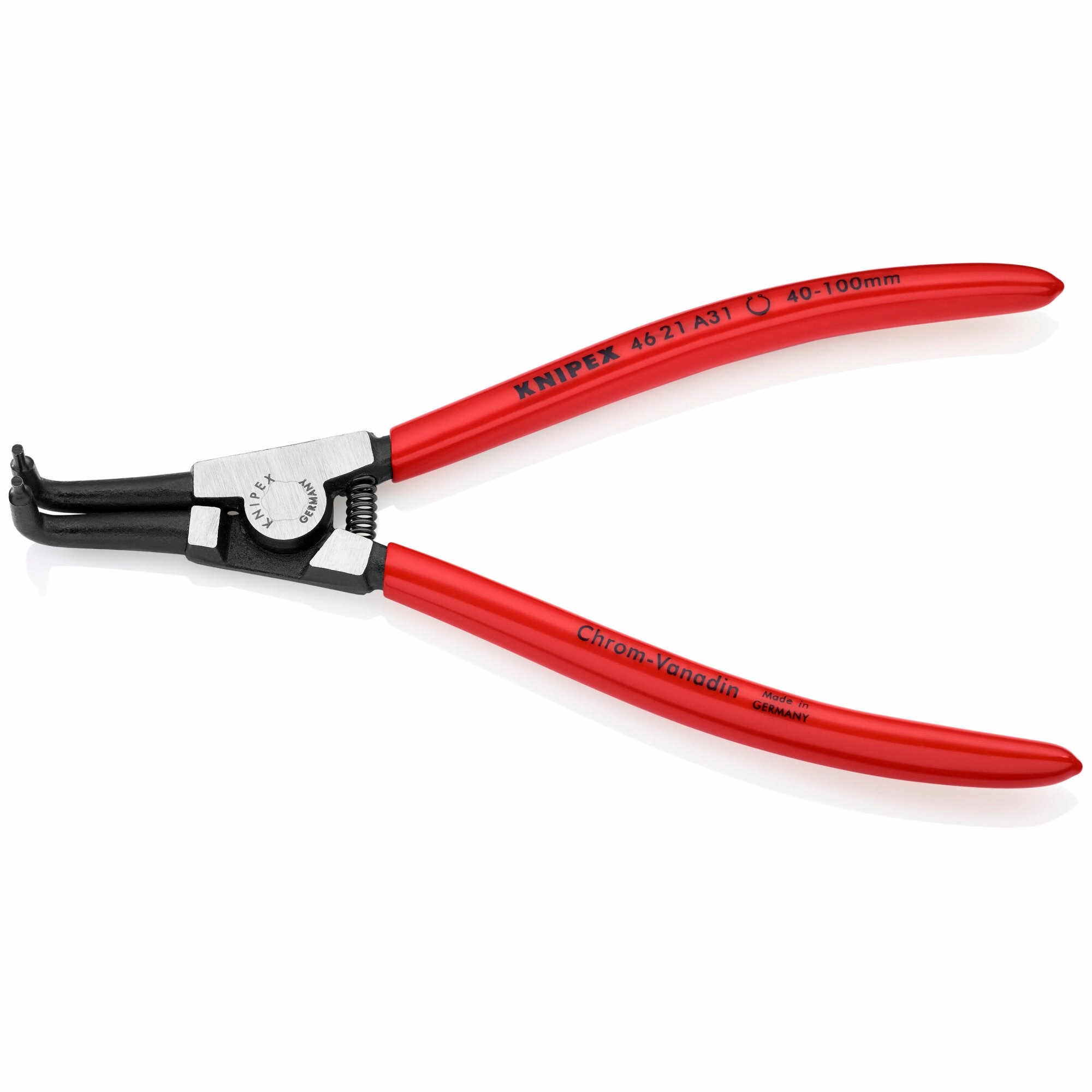 Knipex 46 21 A31 8" External 90 Angled Snap Ring Pliers-Forged Tips