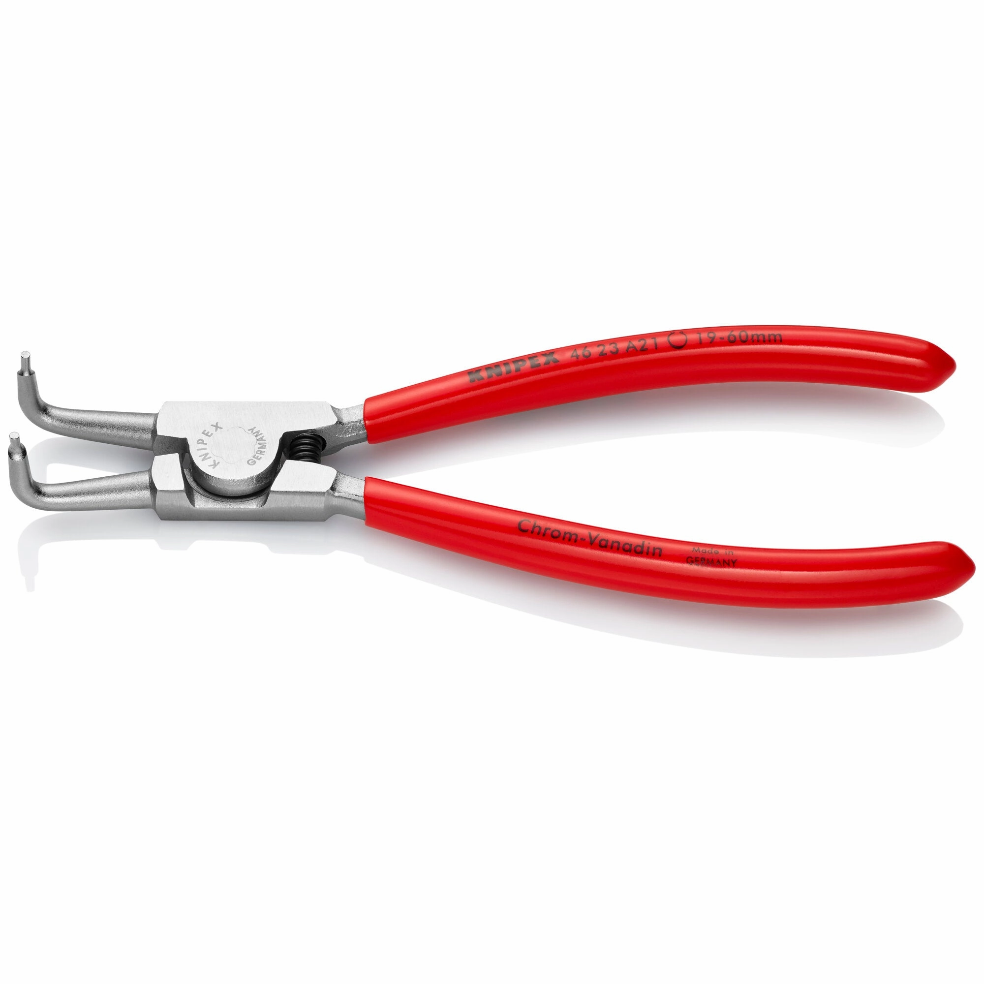 Knipex 46 23 A21 6 3/4" External 90 Angled Snap Ring Pliers-Forged Tips
