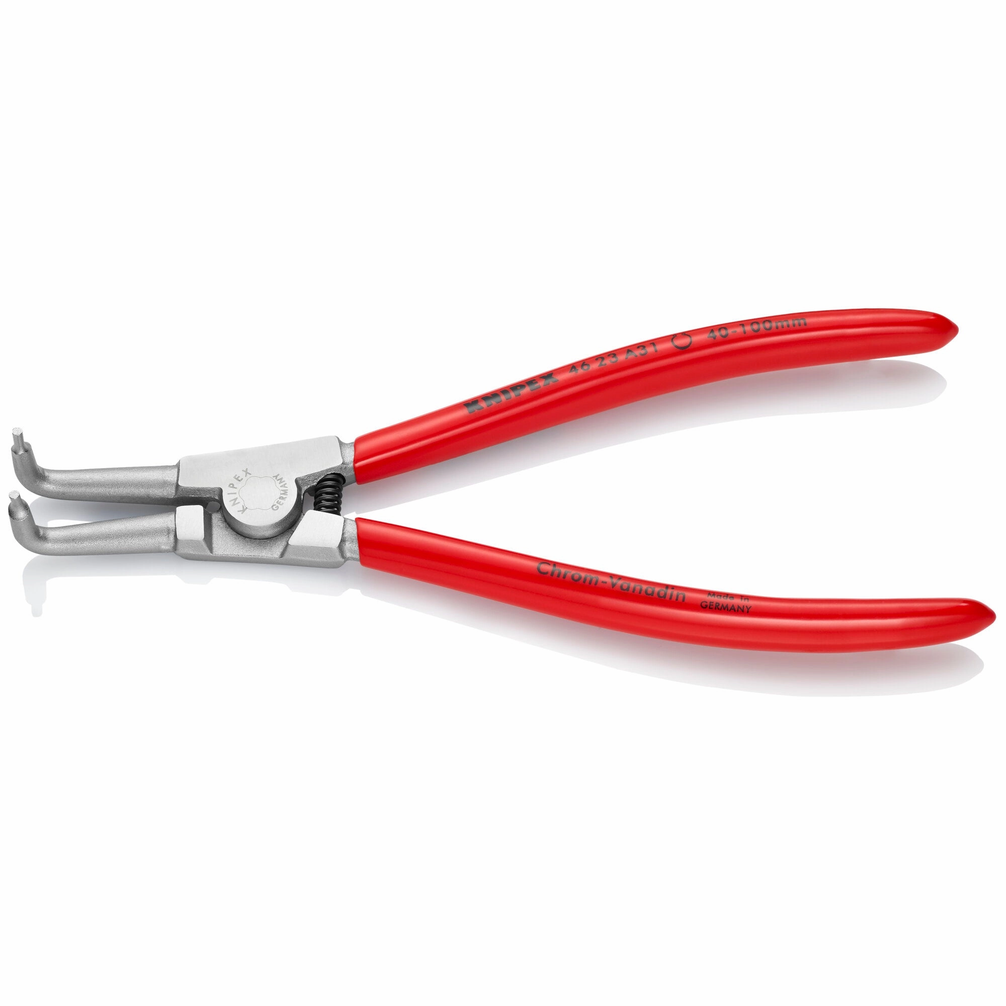 Knipex 46 23 A31 8" External 90 Angled Snap Ring Pliers-Forged Tips