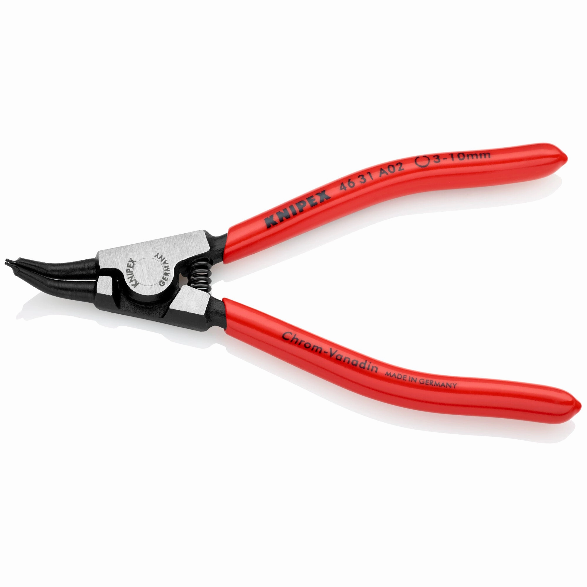 Knipex 46 31 A02 5 1/2" External 45 Angled Snap Ring Pliers-Forged Tips