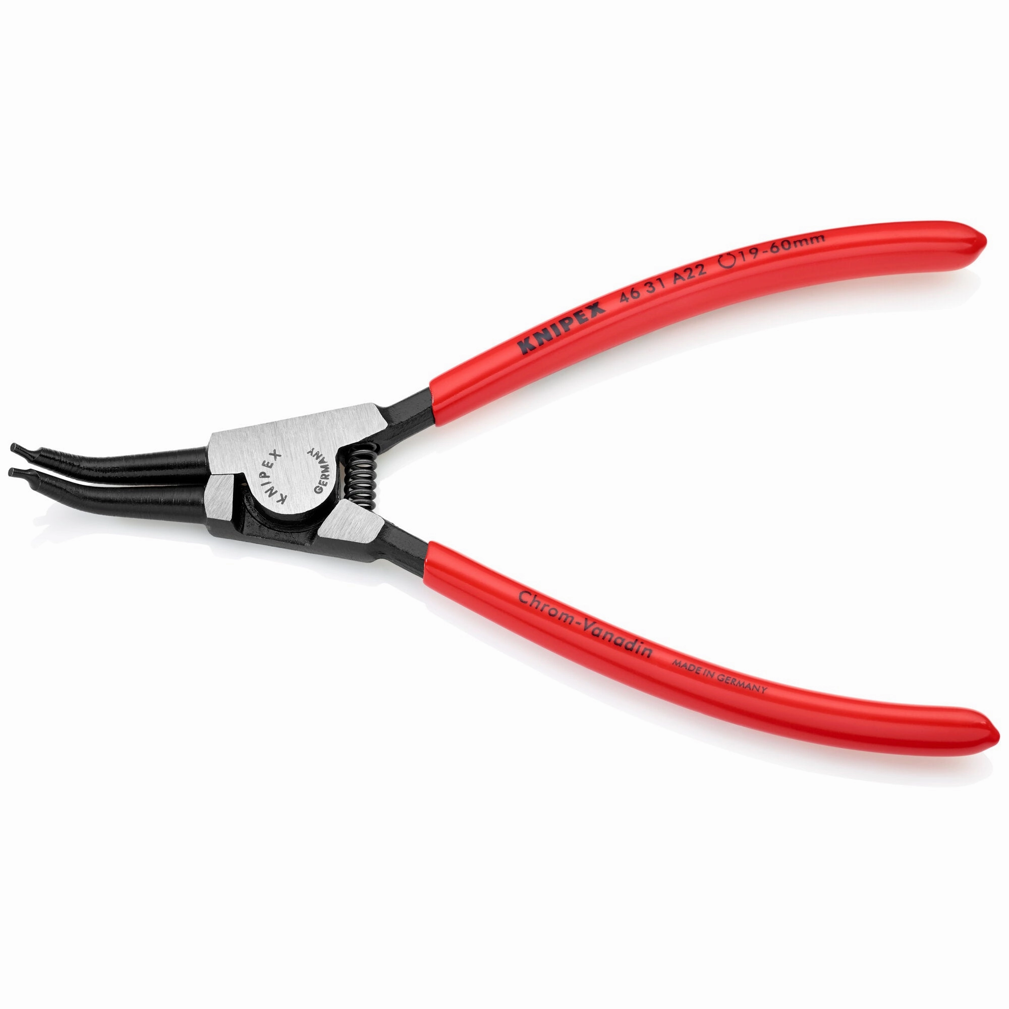 Knipex 46 31 A22 SBA 7 1/4" External 45 Angled Snap Ring Pliers-Forged Tips