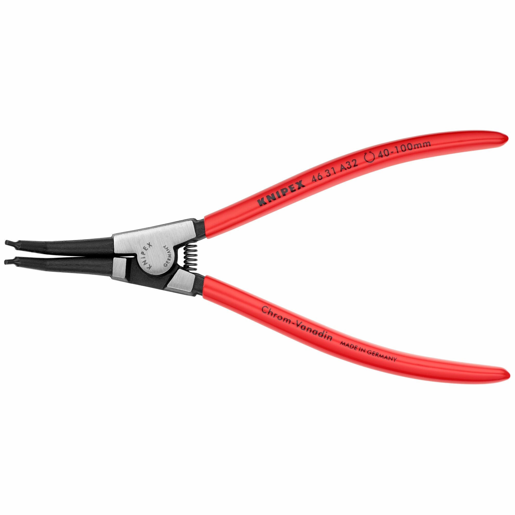Knipex 46 31 A32 8 1/4" External 45 Angled Snap Ring Pliers-Forged Tips