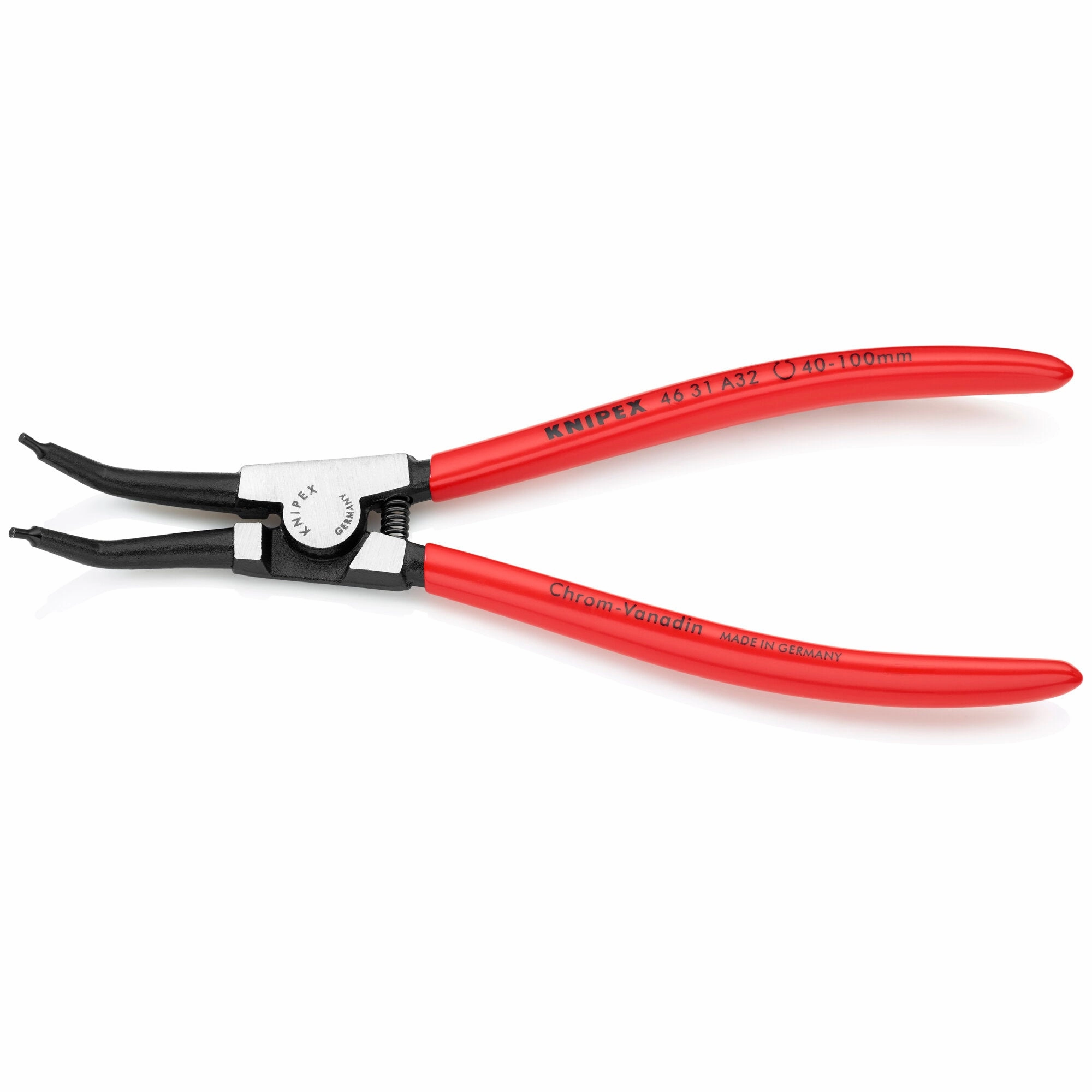 Knipex 46 31 A32 8 1/4" External 45 Angled Snap Ring Pliers-Forged Tips