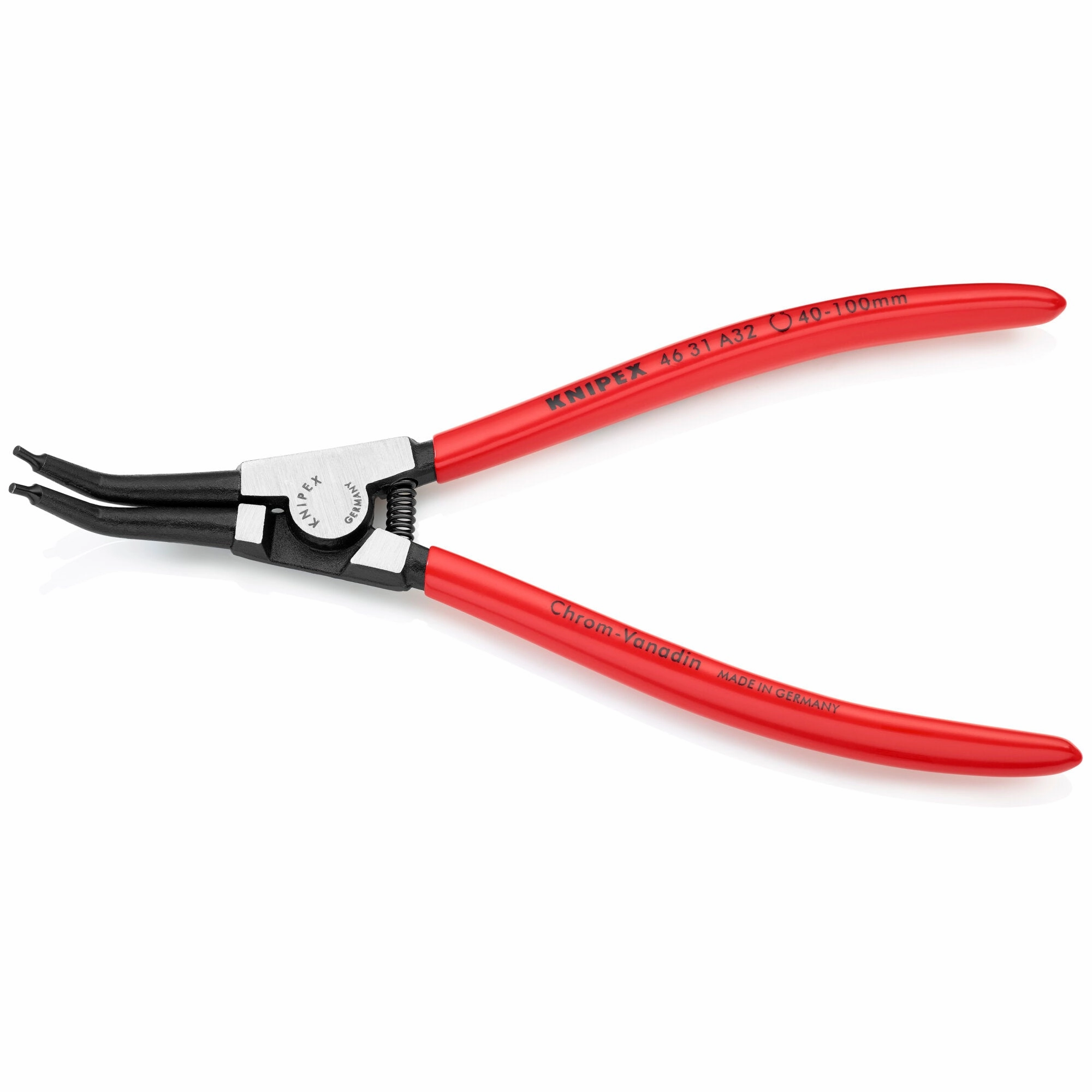 Knipex 46 31 A32 8 1/4" External 45 Angled Snap Ring Pliers-Forged Tips
