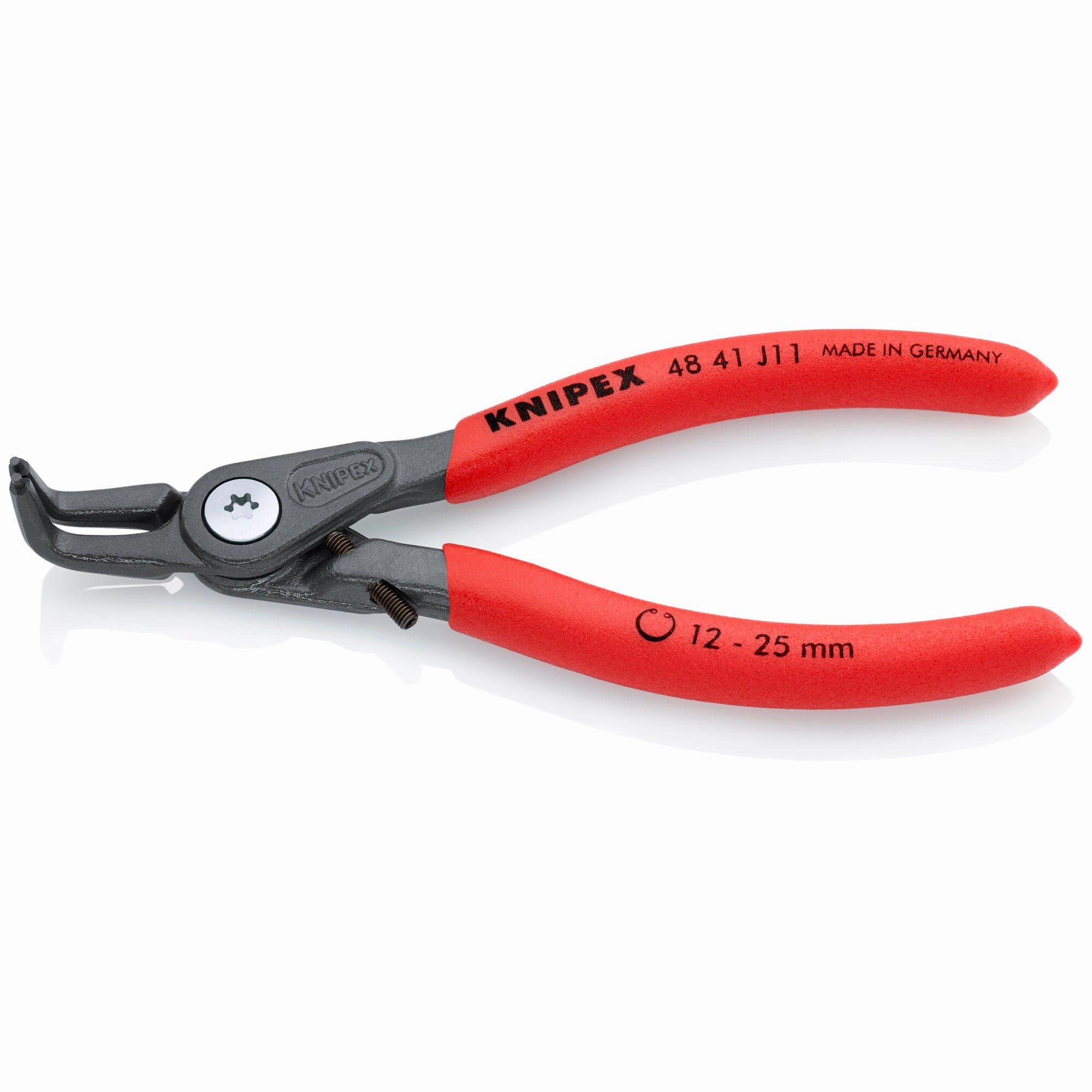 Knipex 48 41 J11 5 1/4" Internal 90 Angled Precision Snap Ring Pliers-Limiter