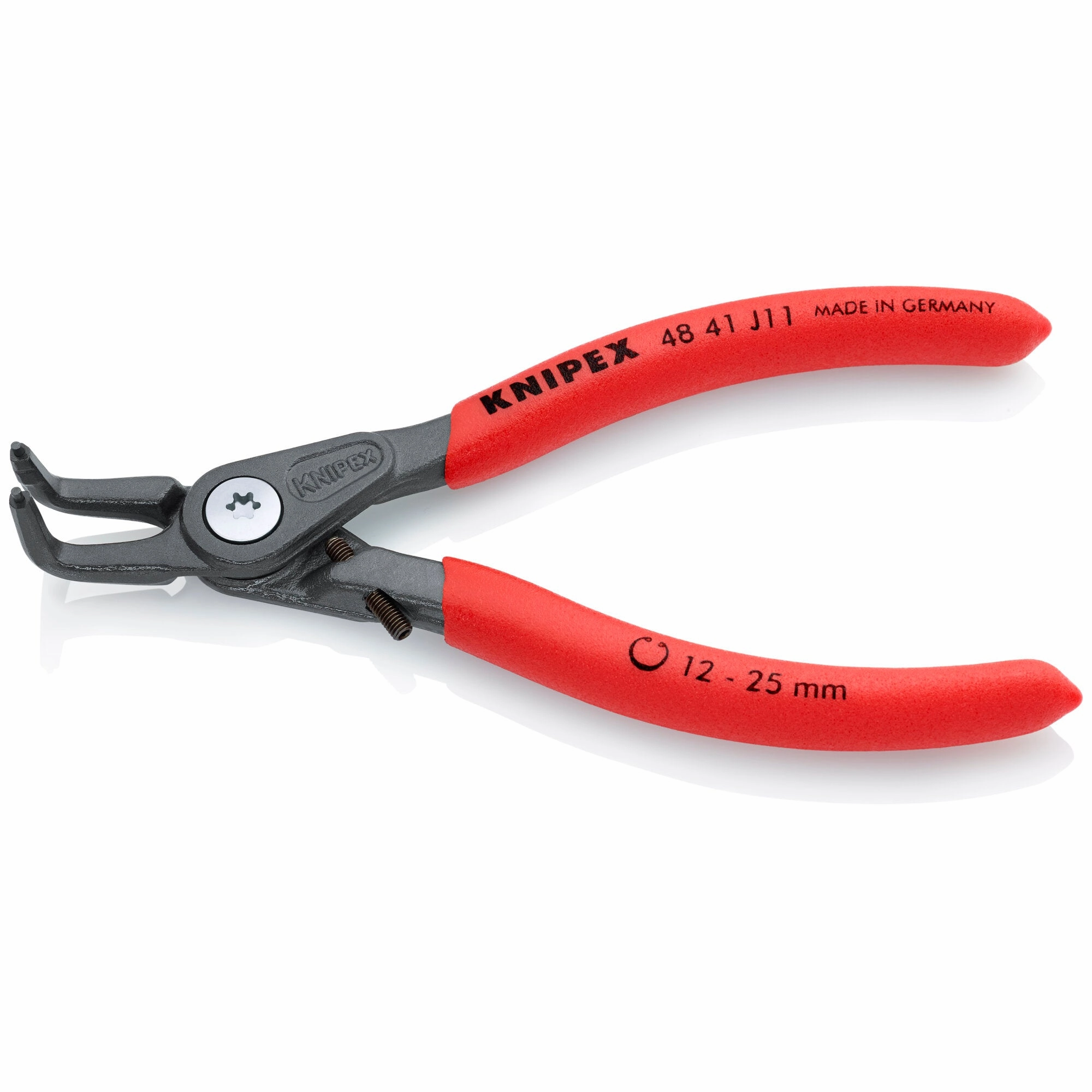 Knipex 48 41 J11 5 1/4" Internal 90 Angled Precision Snap Ring Pliers-Limiter