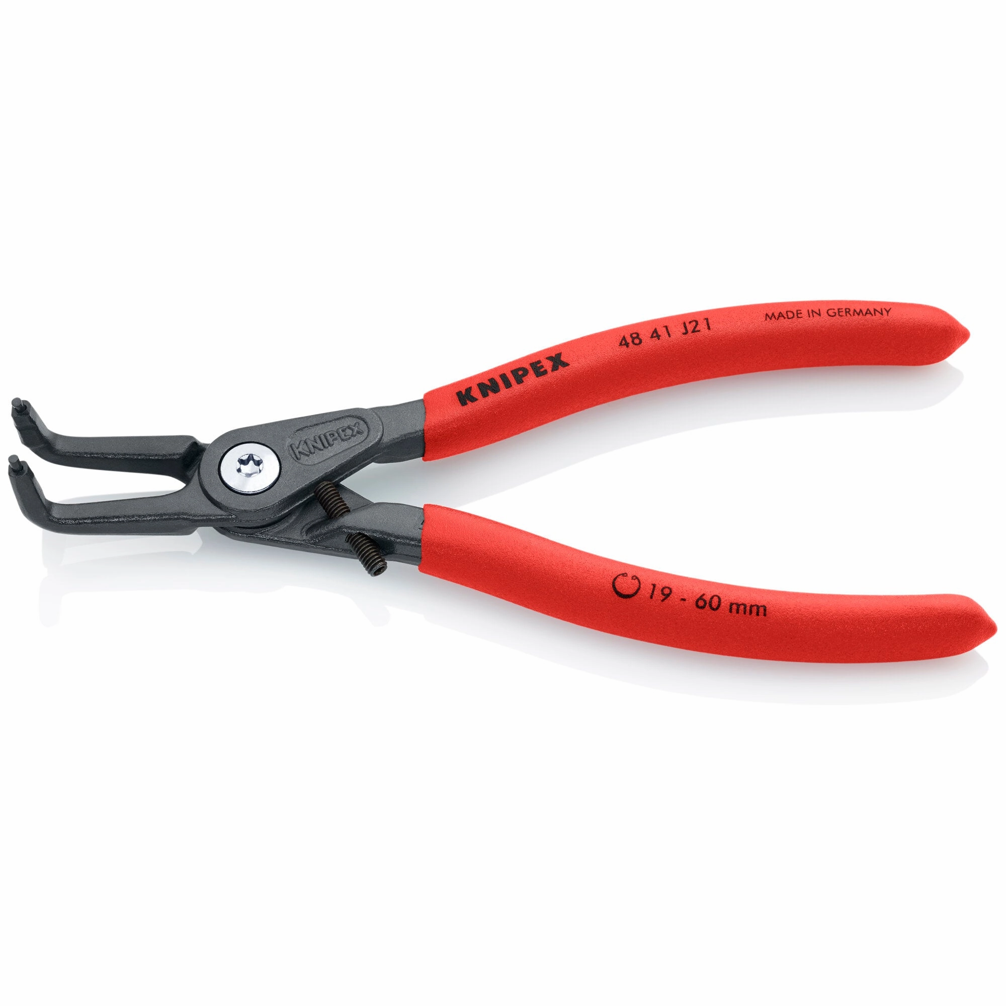 Knipex 48 41 J21 6 3/4" Internal 90 Angled Precision Snap Ring Pliers-Limiter