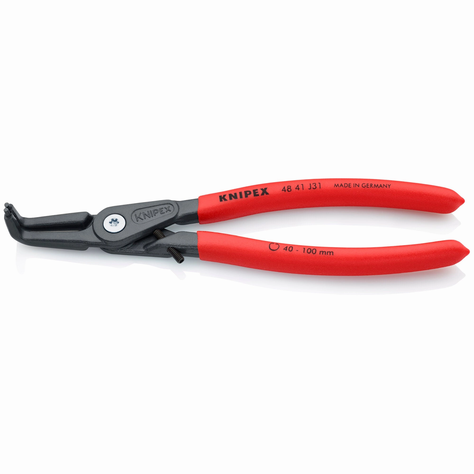 Knipex 48 41 J31 8 1/4" Internal 90 Angled Precision Snap Ring Pliers-Limiter