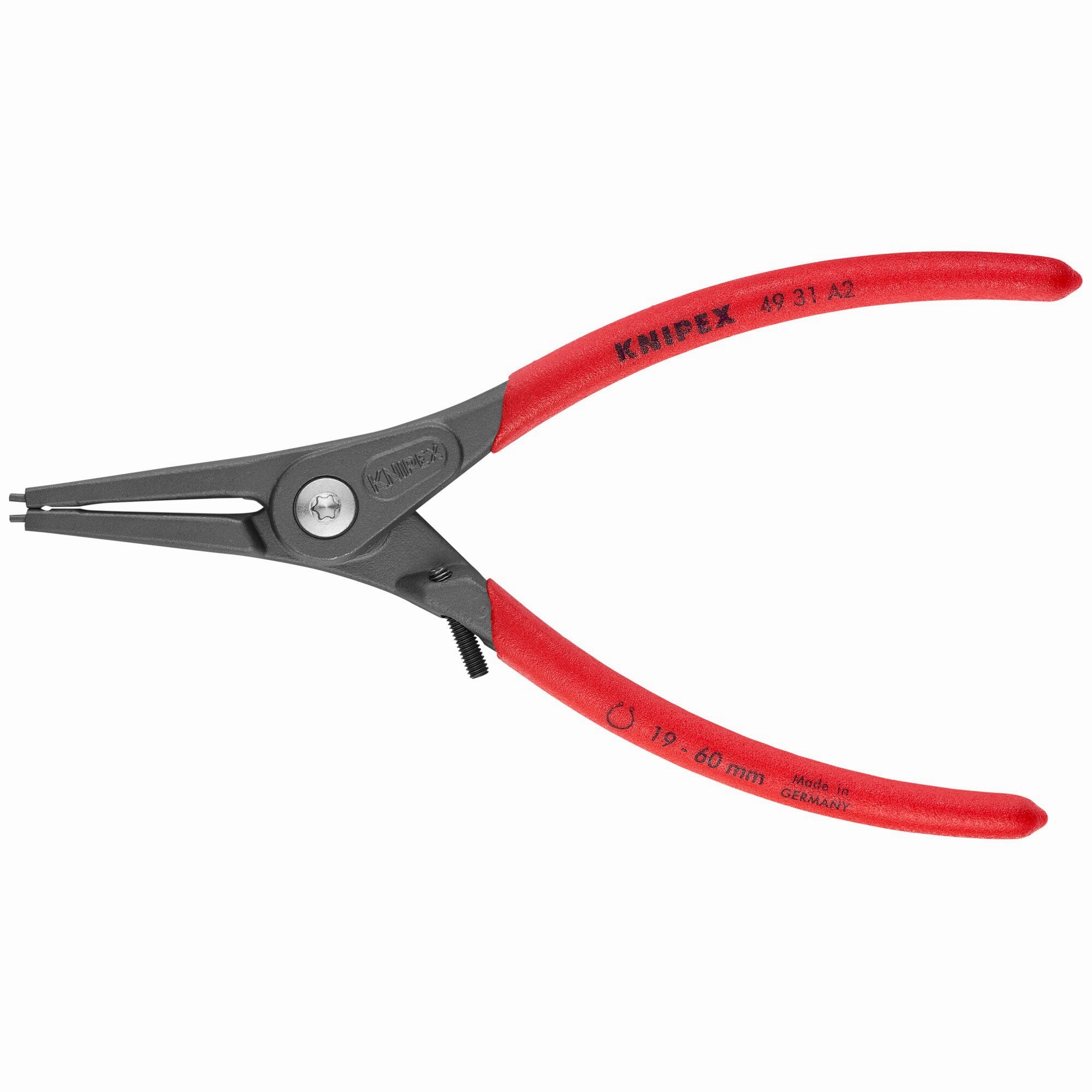 Knipex 49 31 A2 7 1/4" External Precision Snap Ring Pliers-Limiter